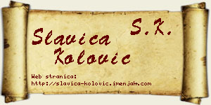 Slavica Kolović vizit kartica